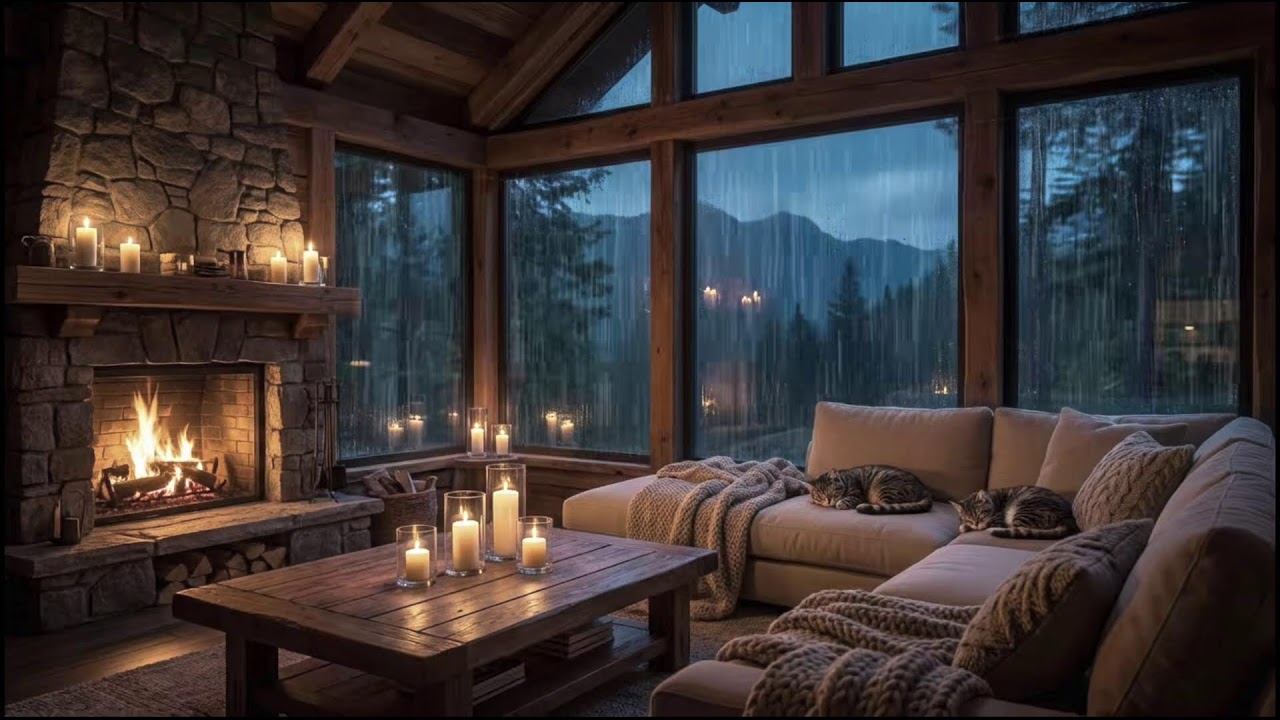 Drift Into Sleep 🌧️ Intense Forest Rain and Thunder, Soothing Rain Sounds for Insomnia