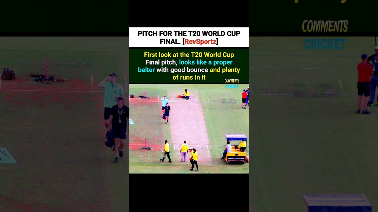 First look at the T20 World Cup Final pitch  #t20worldcup2026 #indvsnz
