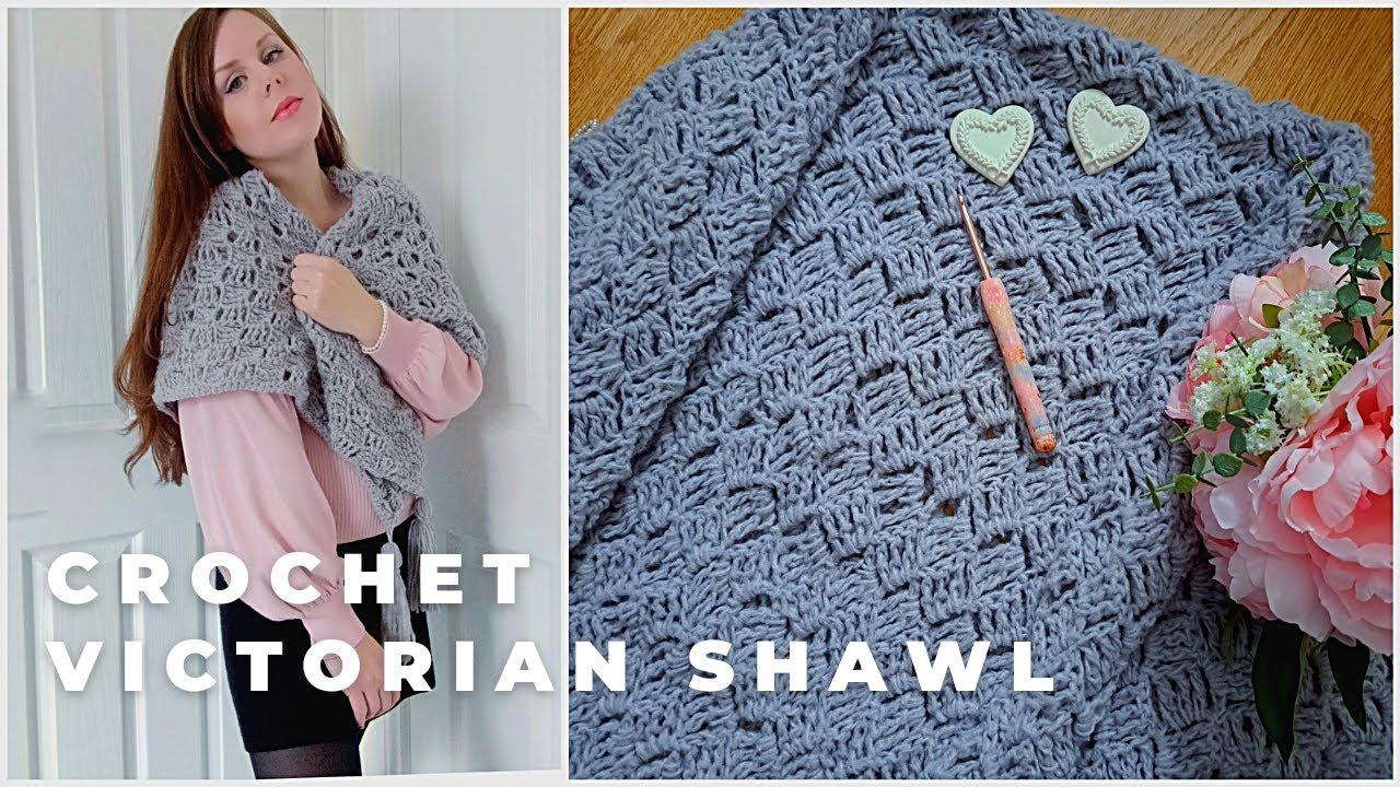 CROCHET VINTAGE VICTORIAN SHAWL | Vintage Wrap DIY Beginner Tutorial & Free Written Pattern