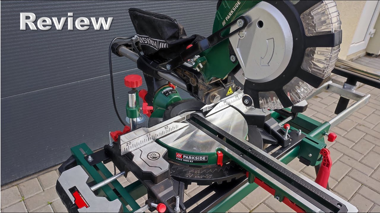 Parkside sliding compound saw and mobile workbench