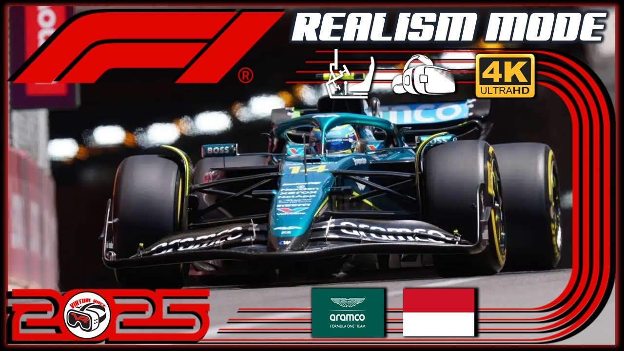 F1 25 REALISM MODE | ASTON MARTIN - MONACO | VR + COCKPIT + NO HUD