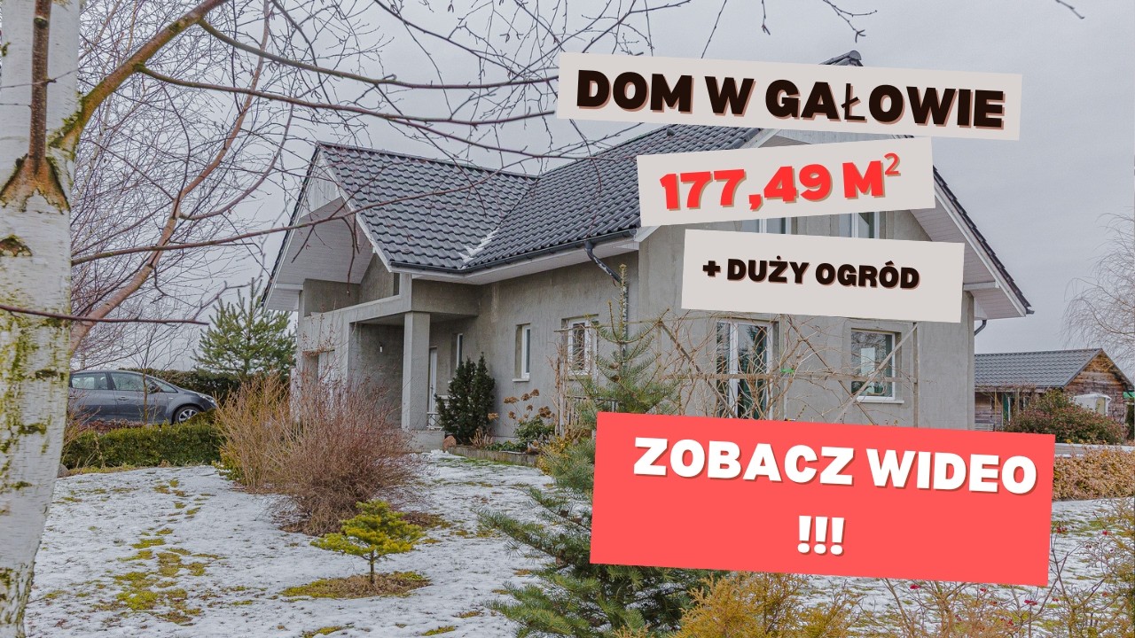 Dom wolnostojący Gałów (177m2) – Szybki dojazd do Wrocławia | Spacer po domu