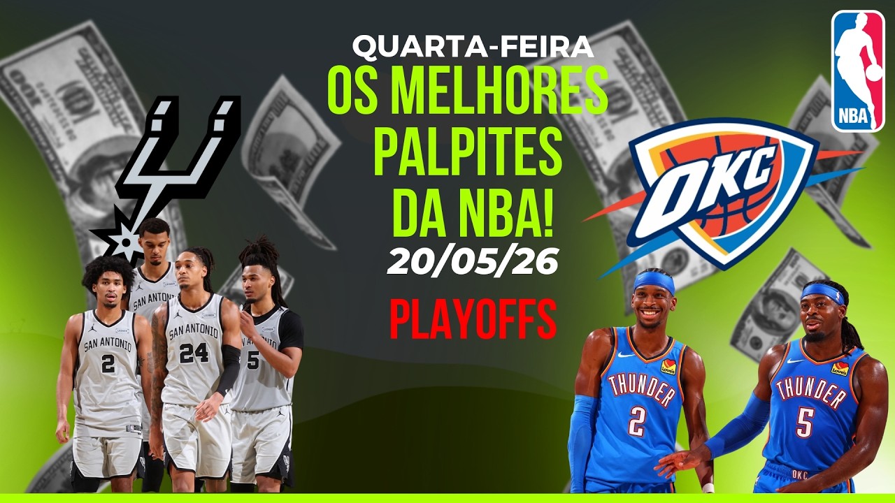 MELHORES PALPITES DO BASQUETE (NBA) DE HOJE 20/05/26  (ESTAMOS NOS PLAYOFFS)