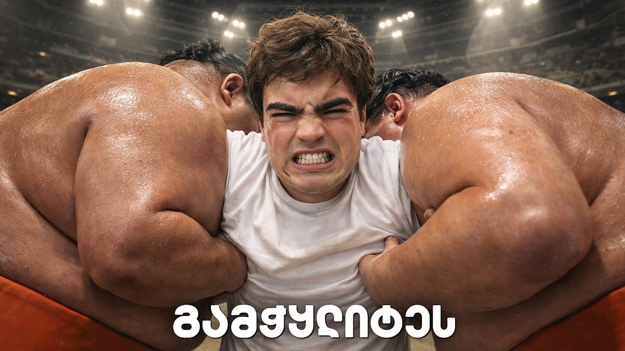 შევეჯიბრე უზარმაზარ სუმოს მოჭიდავეს