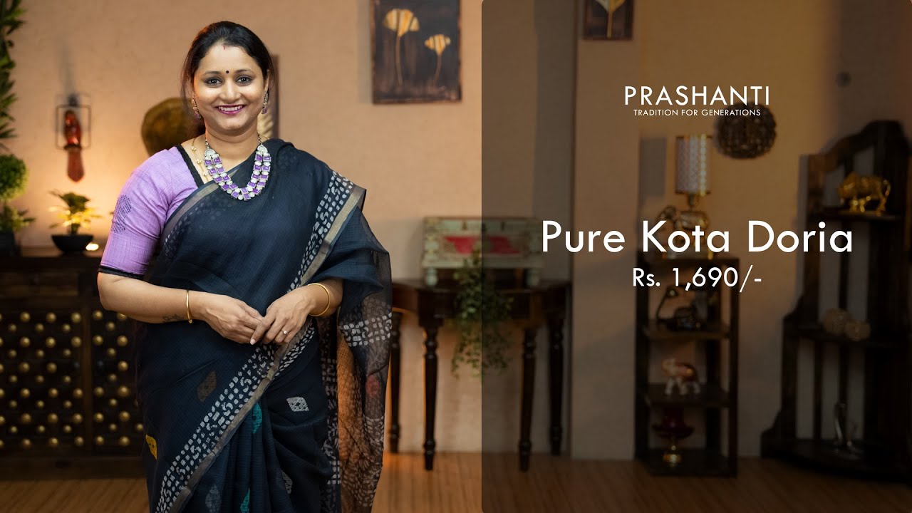Kota Doria Sarees by Prashanti | Rs. 1690/- | 24 May 2022