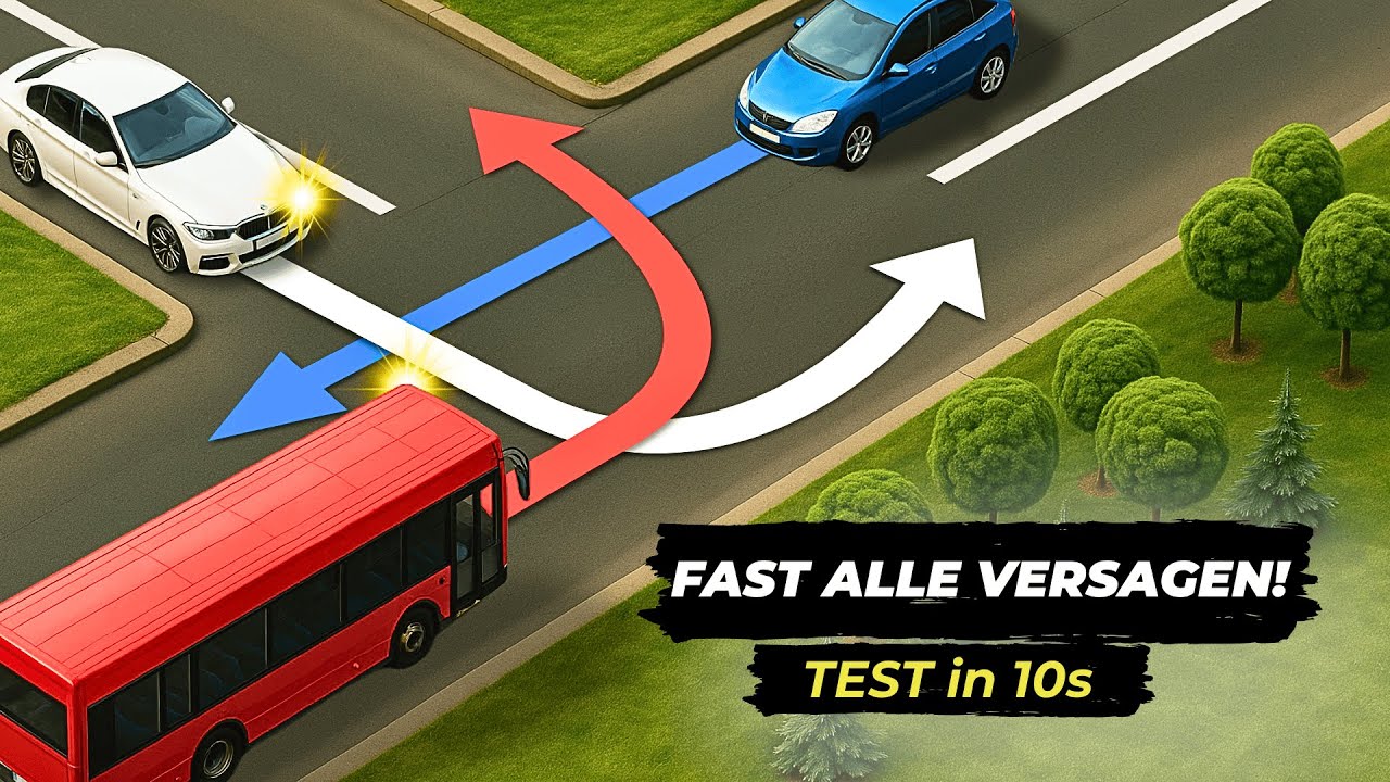 Wer fährt zuerst an dieser Kreuzung? Teste dein Wissen! | Deutsche Verkehrsregeln erklärt