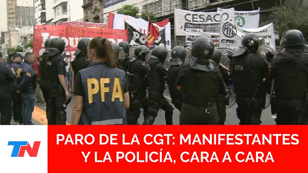 MÁXIMA TENSIÓN EN EL PARO GENERAL: Manifestantes cortan el tránsito y se enfrentan con Gendarmería