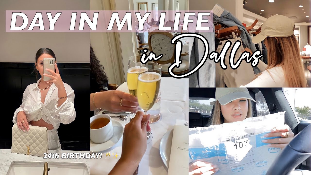 DALLAS VLOG: My 24th BIRTHDAY! Shopping for Fall Outfits, Opening PO BOX Packages + DAY IN MY LIFE