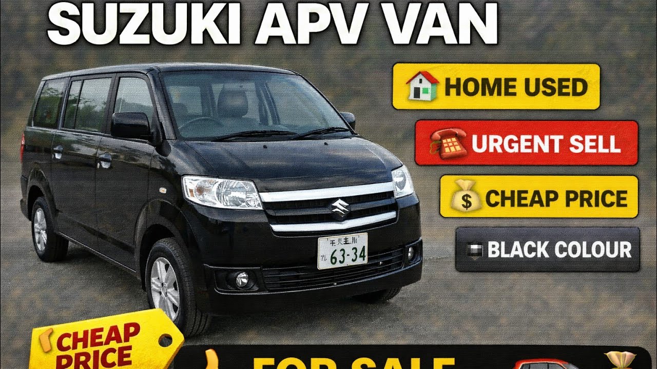 Suzuki APV Van For Sale | Home Used | Urgent Sell | Cheap Price | black colour 