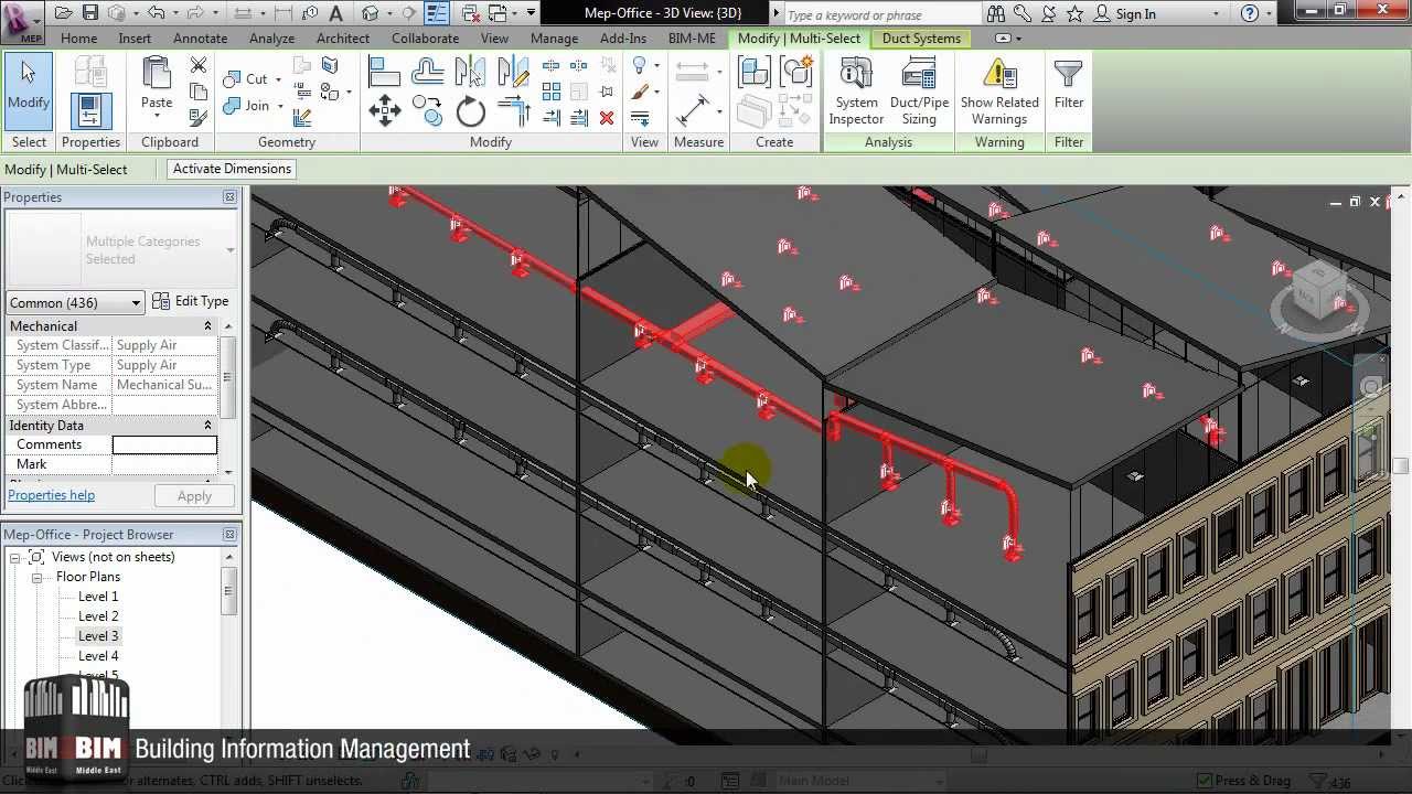 Revit Plugin That Automatically Distributes Support For Pipes, Ducts and Cable Tray-From BIM-ME.wmv