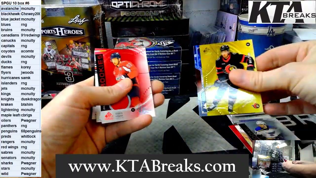 #6  Pick Your Team break - 25/26 upper deck SP GAME USED hockey 10 hobby box inner case break