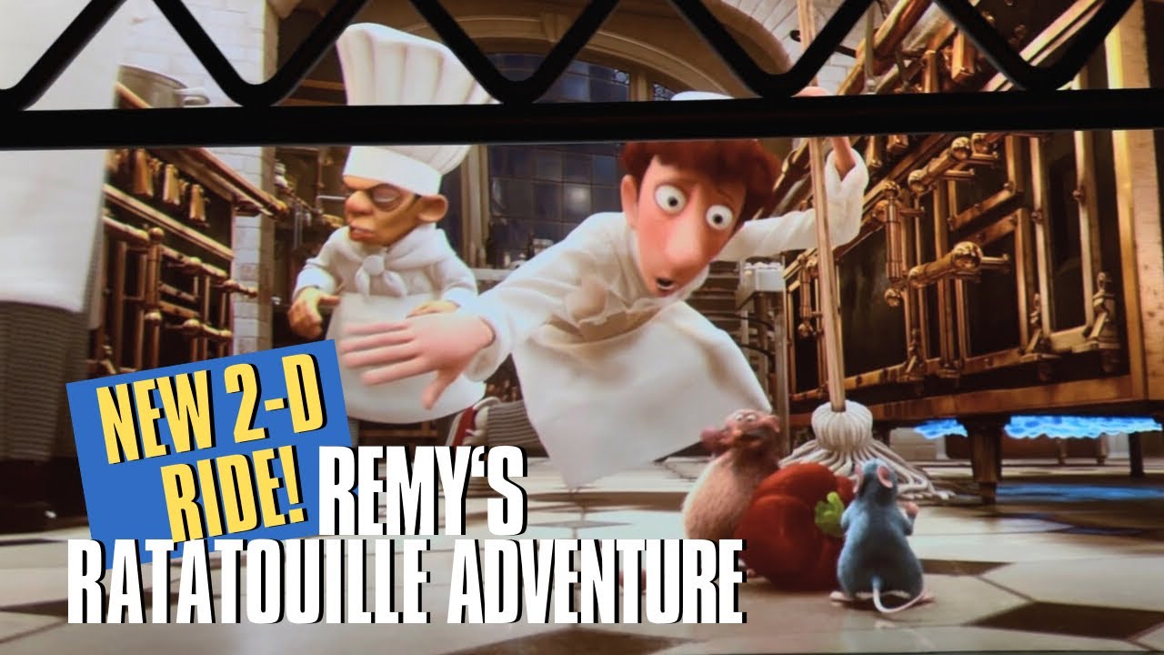 New 2D Ride - Remy's Ratatouille Adventure Front Row | No More 3D Glasses | EPCOT Walt Disney World