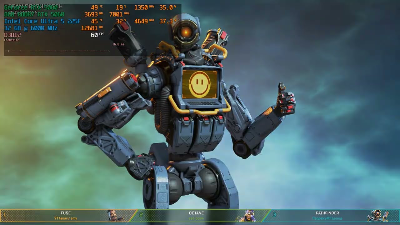 Apex Legends - Ultra 5 225F + RTX 5060 | 1080P | ULTRA Settings