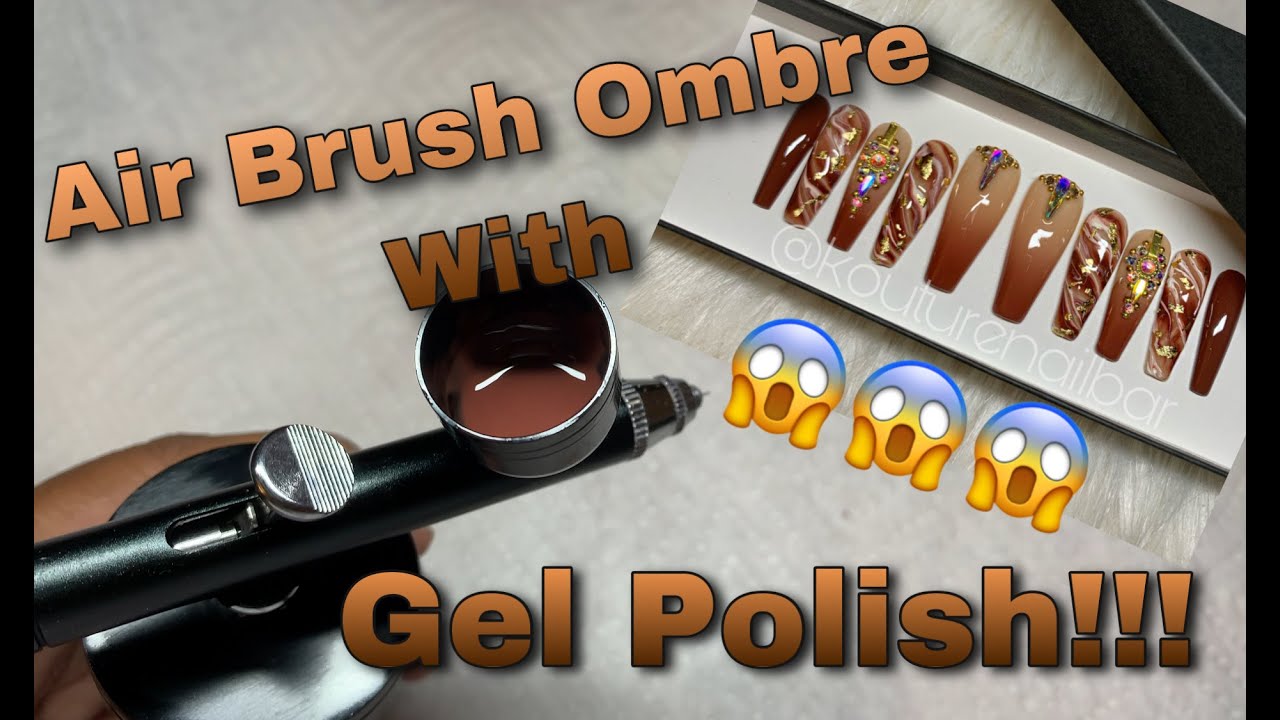 Gel Polish Ombre using my Air Brush Machine! | Kouture Nail Bar
