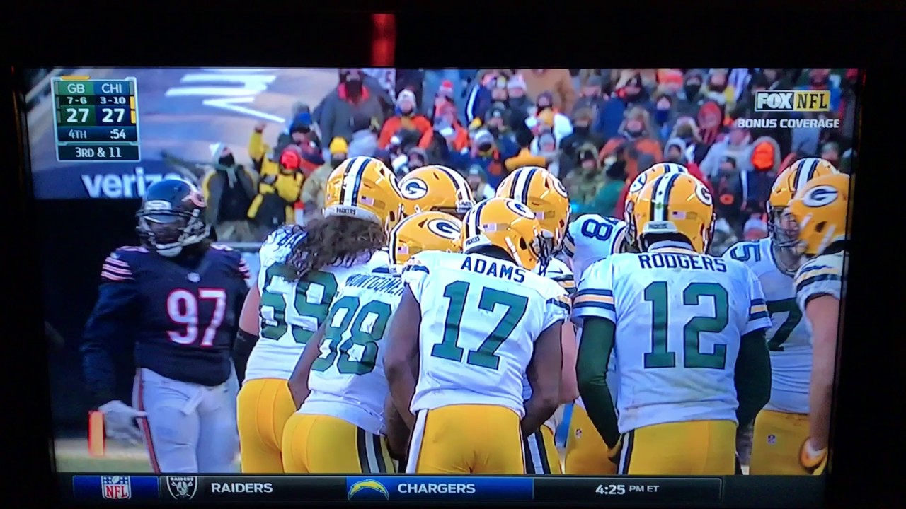 Packers vs Bears Aaron Rodgers 60 Yard Pass to Jordy Nelson To Setup Game Winning Field Goal