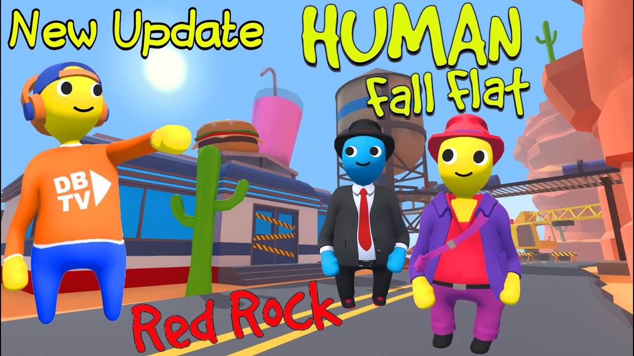 NEW UPDATE ! RED ROCK LEVEL IN HUMAN FALL FLAT ALL 4 ACHIEVEMENTS