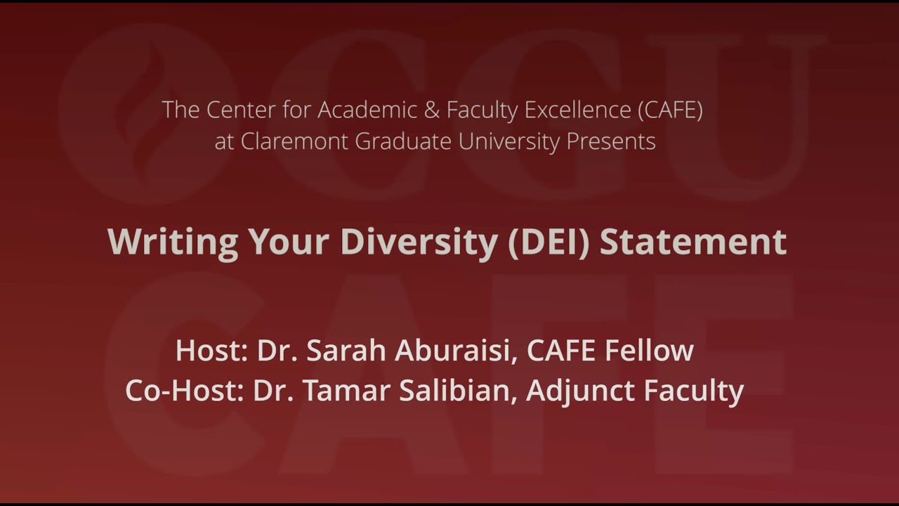Writing Your Diversity DEI Statement