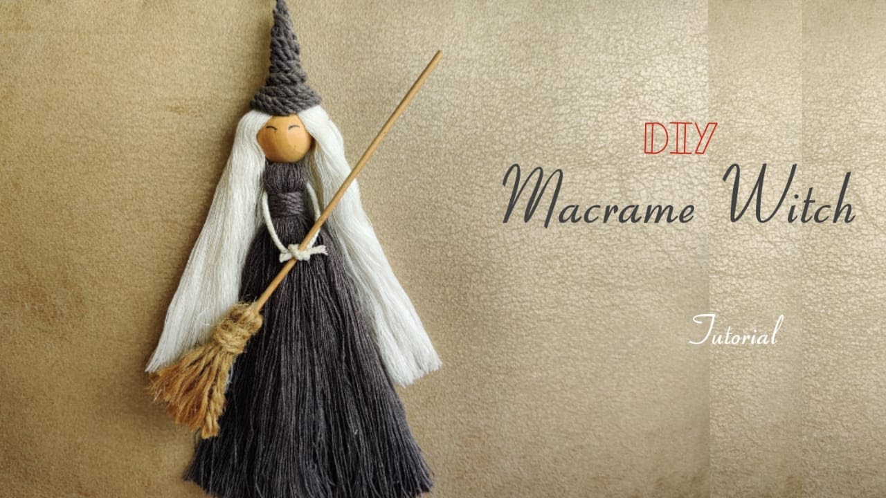 How to Make Macramé Witch | Step by Step Tutorial | Halloween Decoration | DIY