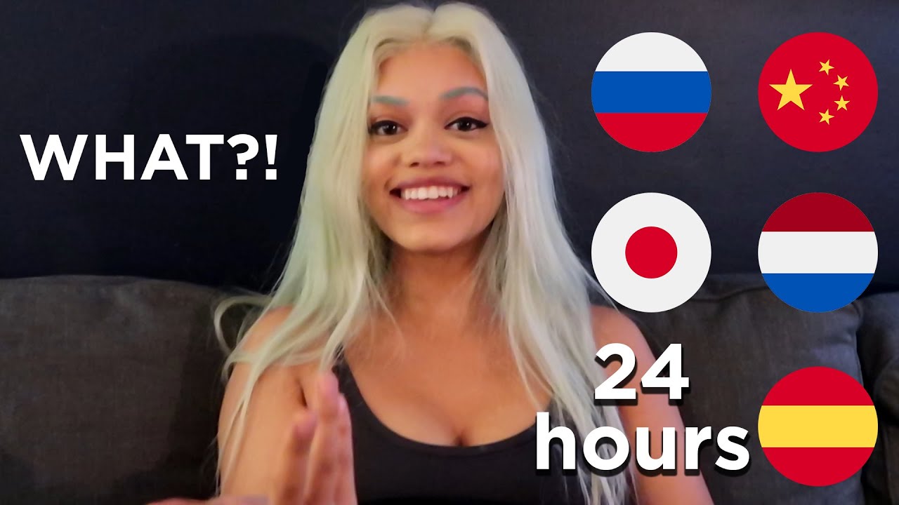 SPEAKING 5 LANGUAGES TO MY GF FOR 24 HOURS (she can't understand)
