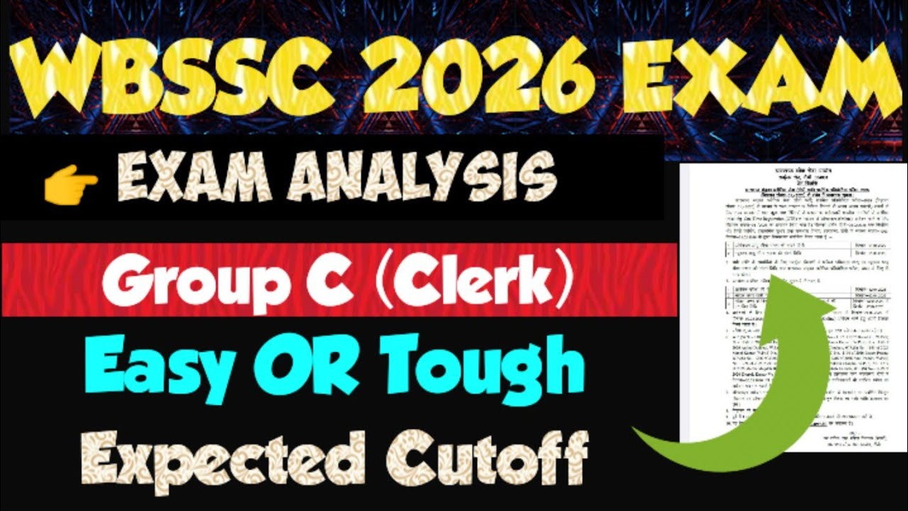 WBSSC Group C Exam Analysis 🎯 Safe Score 2026 ☑️ WBSSC Group C Expected Safe Score‼️