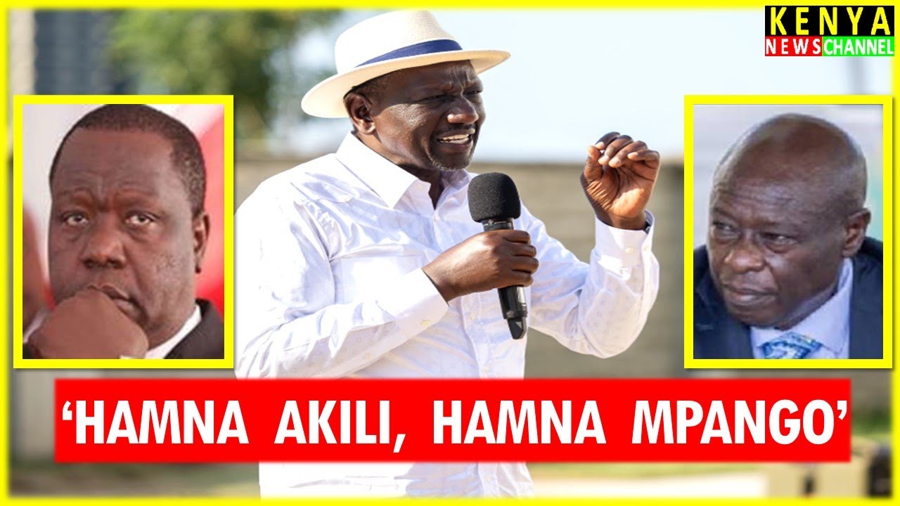 Ruto speech today in Mombasa - Listen what he told Opposition leaders Gachagua, Matiangi & Kalonzo