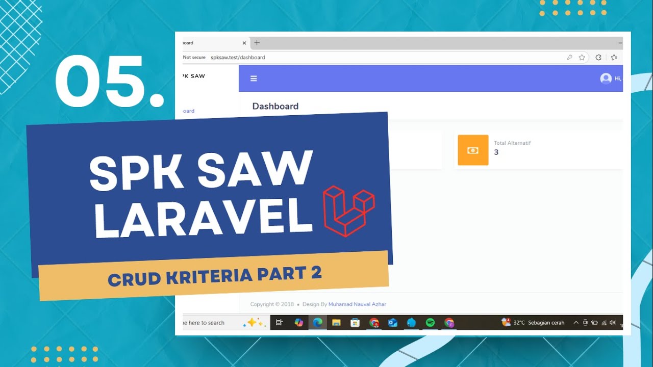 SPK SAW Laravel 12 Part 5 | CRUD Kriteria Part 2