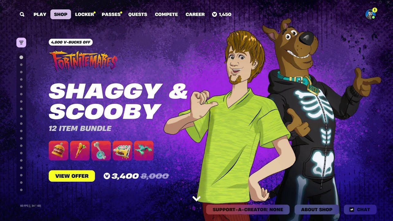 Fortnite FORTNITEMARES SHAGGY AND SCOOBY