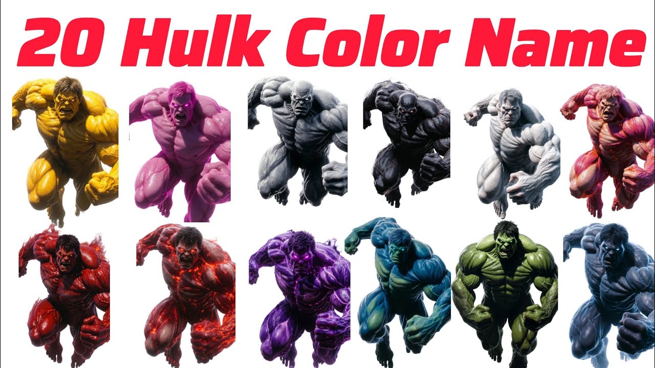Hulk Color Name हल्क के नाम Pre Kids Learning for kids English Vocabulary Learning Hulk For Kids