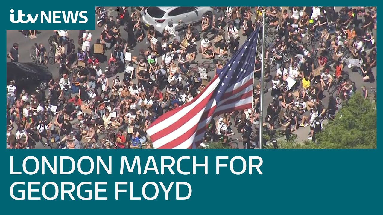 Hundreds join London protest against George Floyd death | ITV News