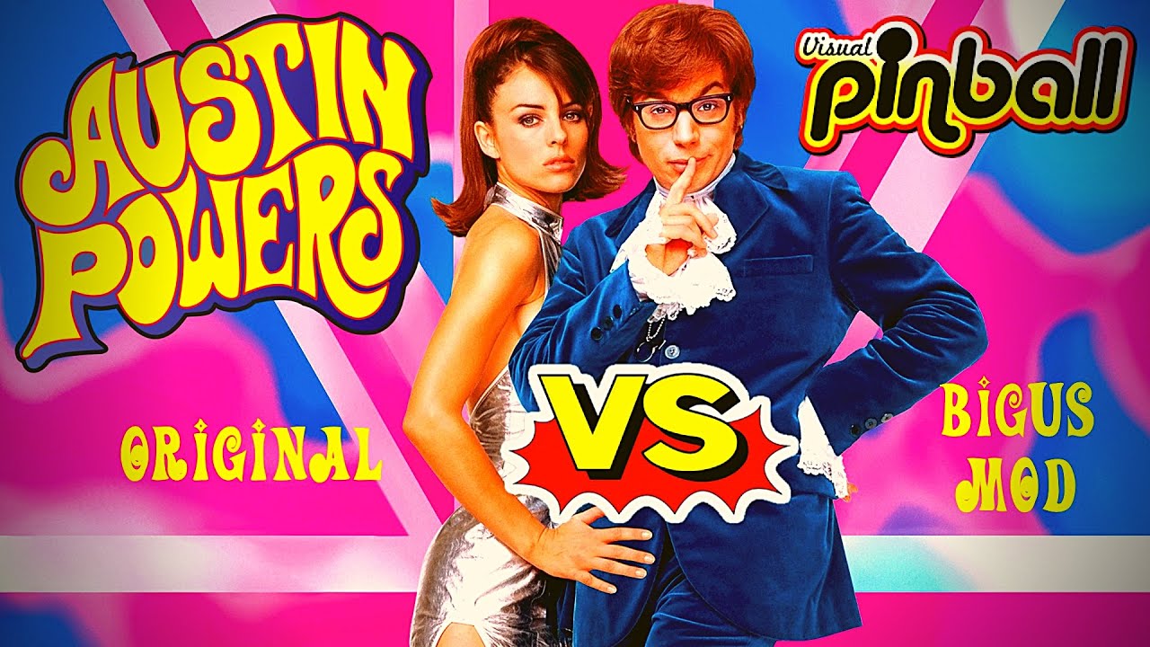 4K Austin Powers (Stern 2001) Original vs Bigus Mod Vpx Visual Pinball Gameplay (3 Screen Setup)