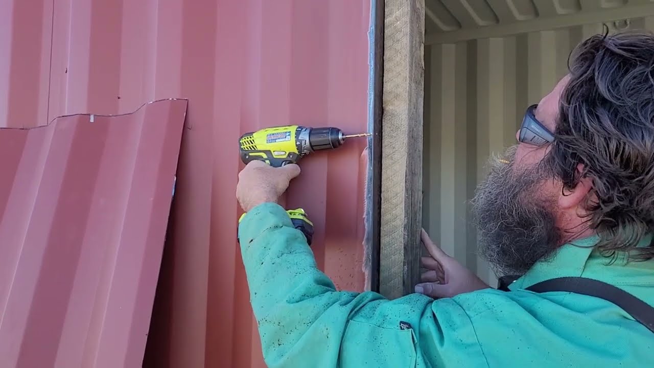 02-06-23: Shipping Container Build - Door Install