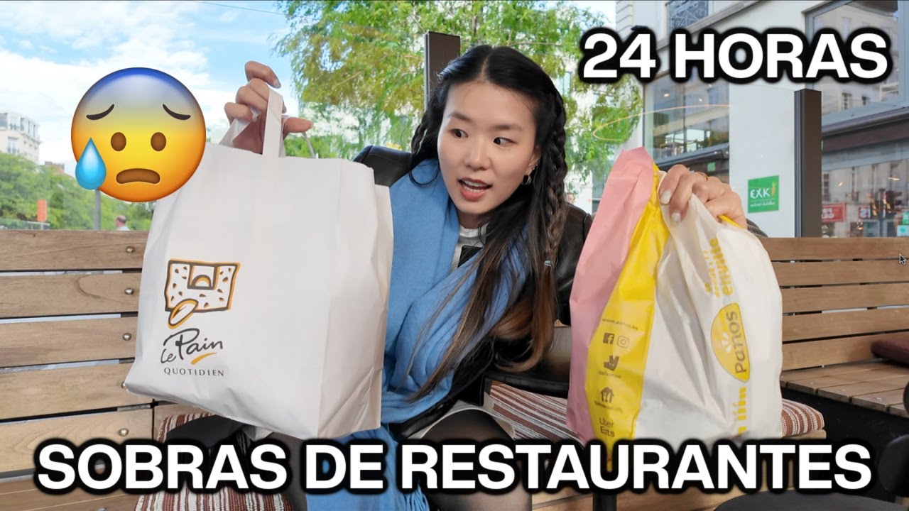 RESCATANDO COMIDA QUE VAN A TIRAR EN BRUSELAS POR 24 HORAS 😱 |SAVING FOOD FROM WASTE FOR 24 HOURS|