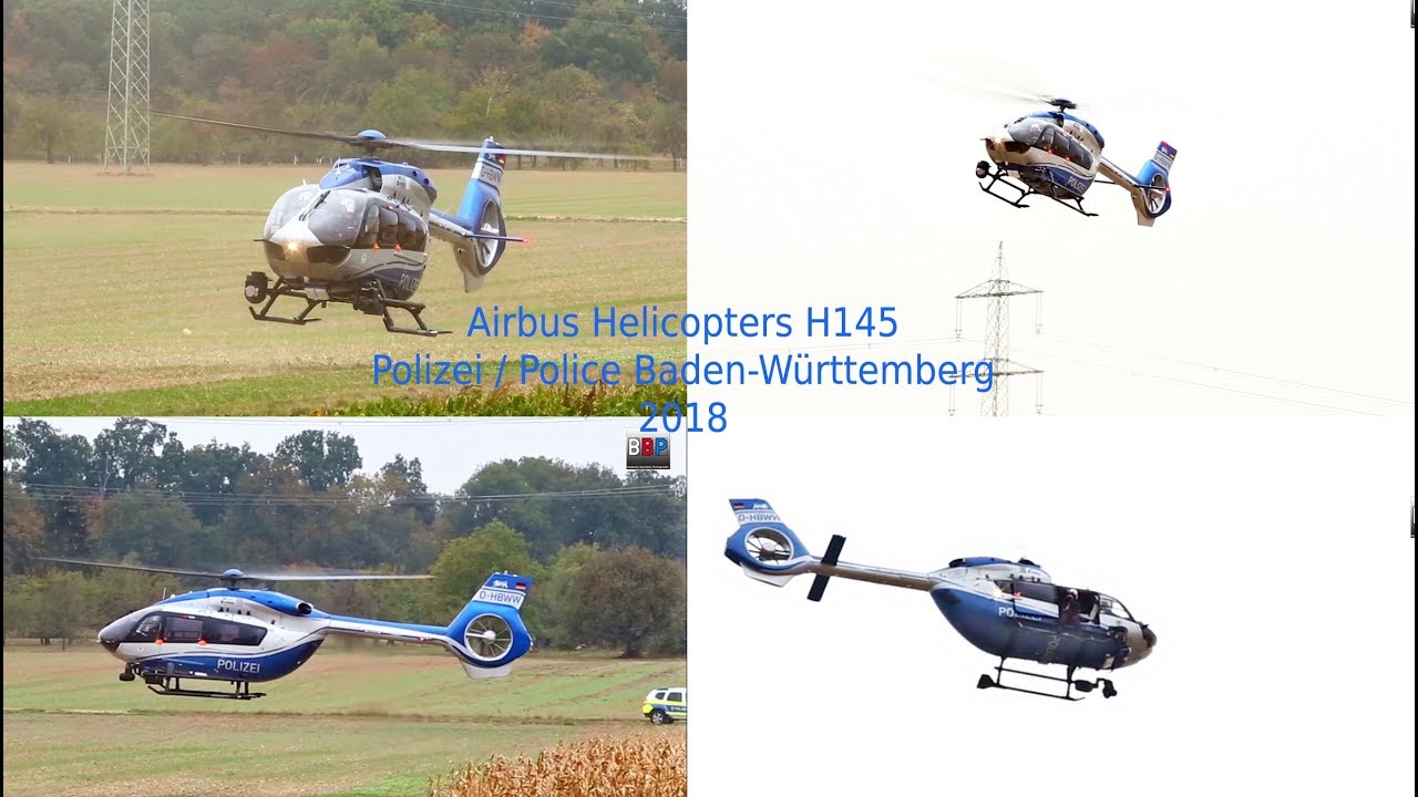 POLICE / POLIZEI Airbus Helicopters H145 im Einsatz, Luftbilder bei Unfall, 01.10.2018.