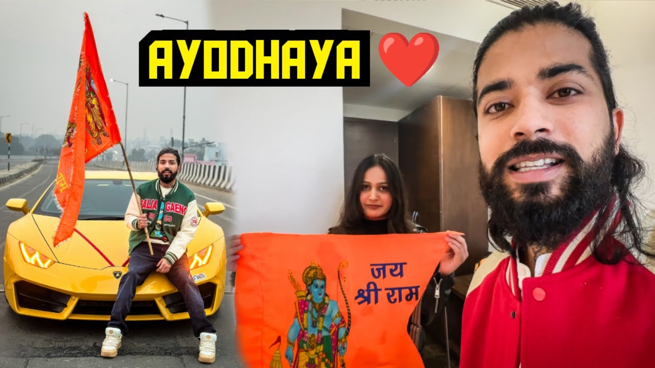 Finally Apni Supercar Lamborghini Huracan Lekar Ayodhya Ram Mandir Ke Liye Nikal Gaye 😍