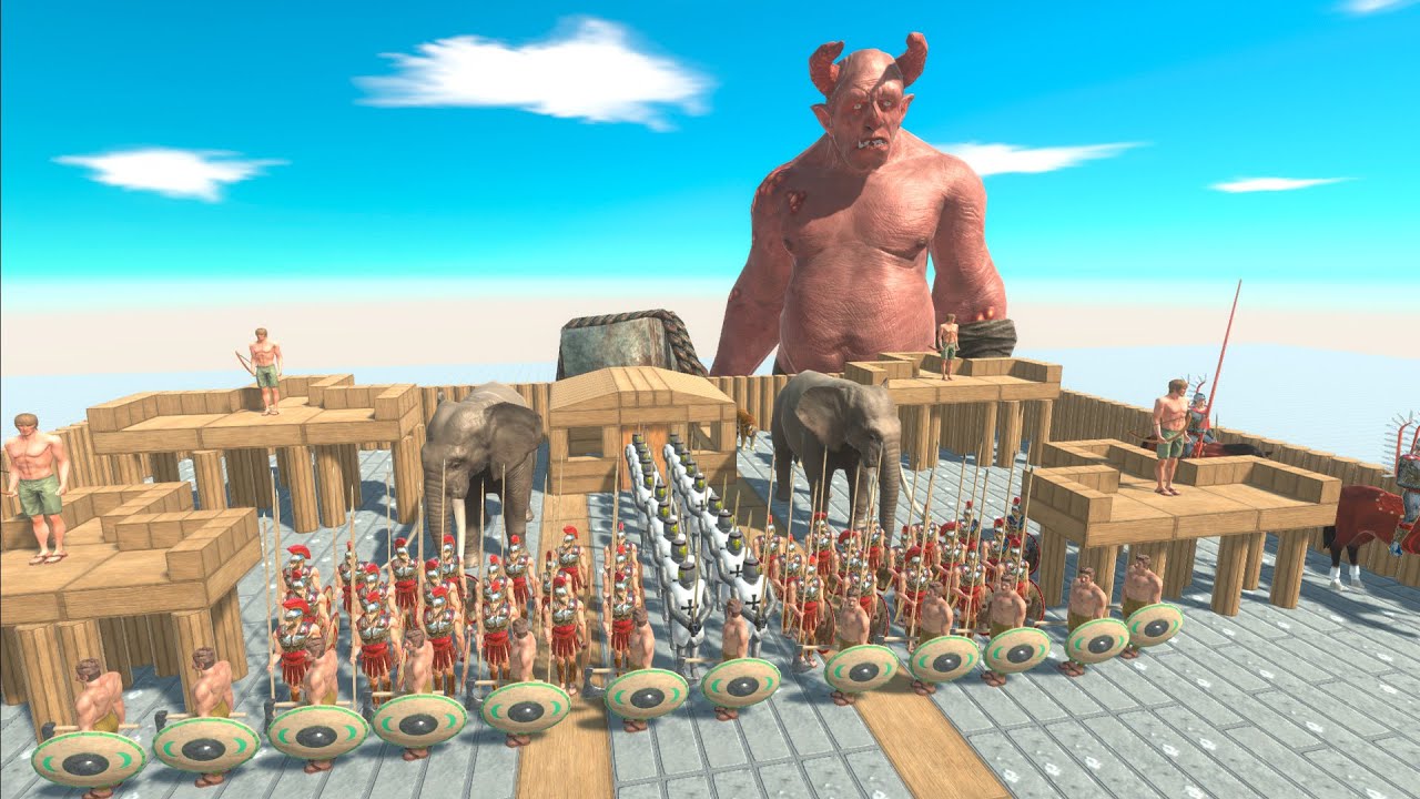 OGRE LORD vs Ancient Army of Village in Animal Revolt Battle Simulator