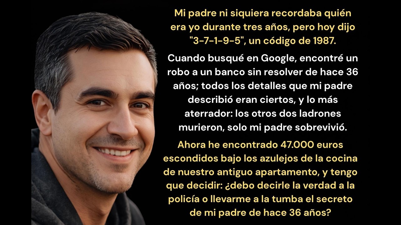 Un robo a un banco sin resolver de hace 36 años...Mi padre, enfermo de Alzheimer, confesó: 