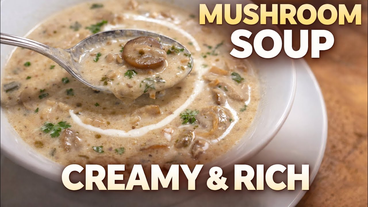 Rich & Creamy Mushroom Soup Recipe | Cozy Comfort Food