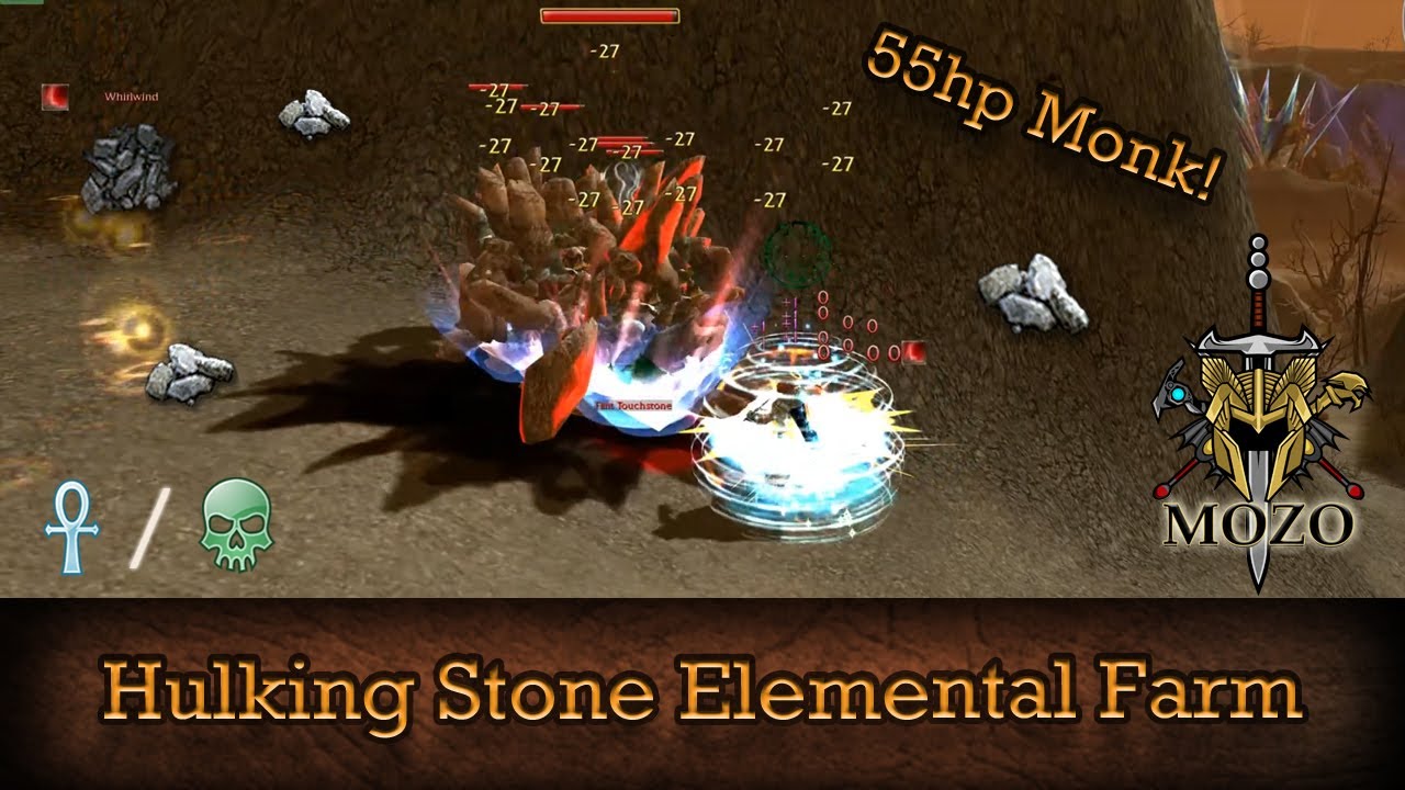 Hulking Stone Elemental Farming, 55 Monk - Guild Wars Monk Farm Mo/N, HM
