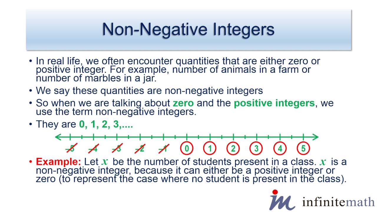 Non negative Integers | Infinite-Math.com