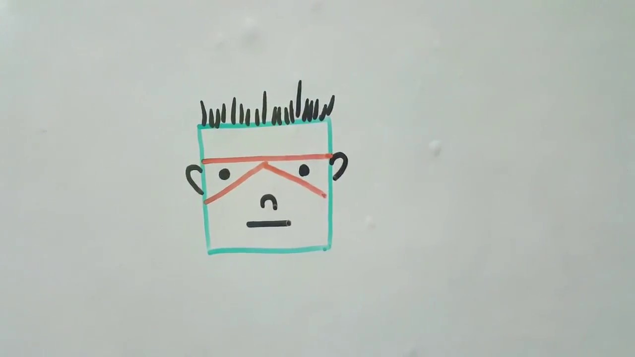 how to draw square shape drawings - face - art work