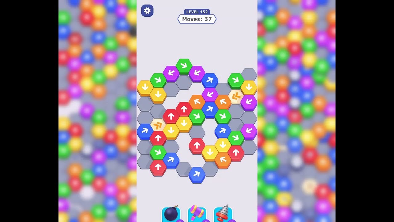 Hexa Away 🧩 Level 152 Walkthrough & Solution