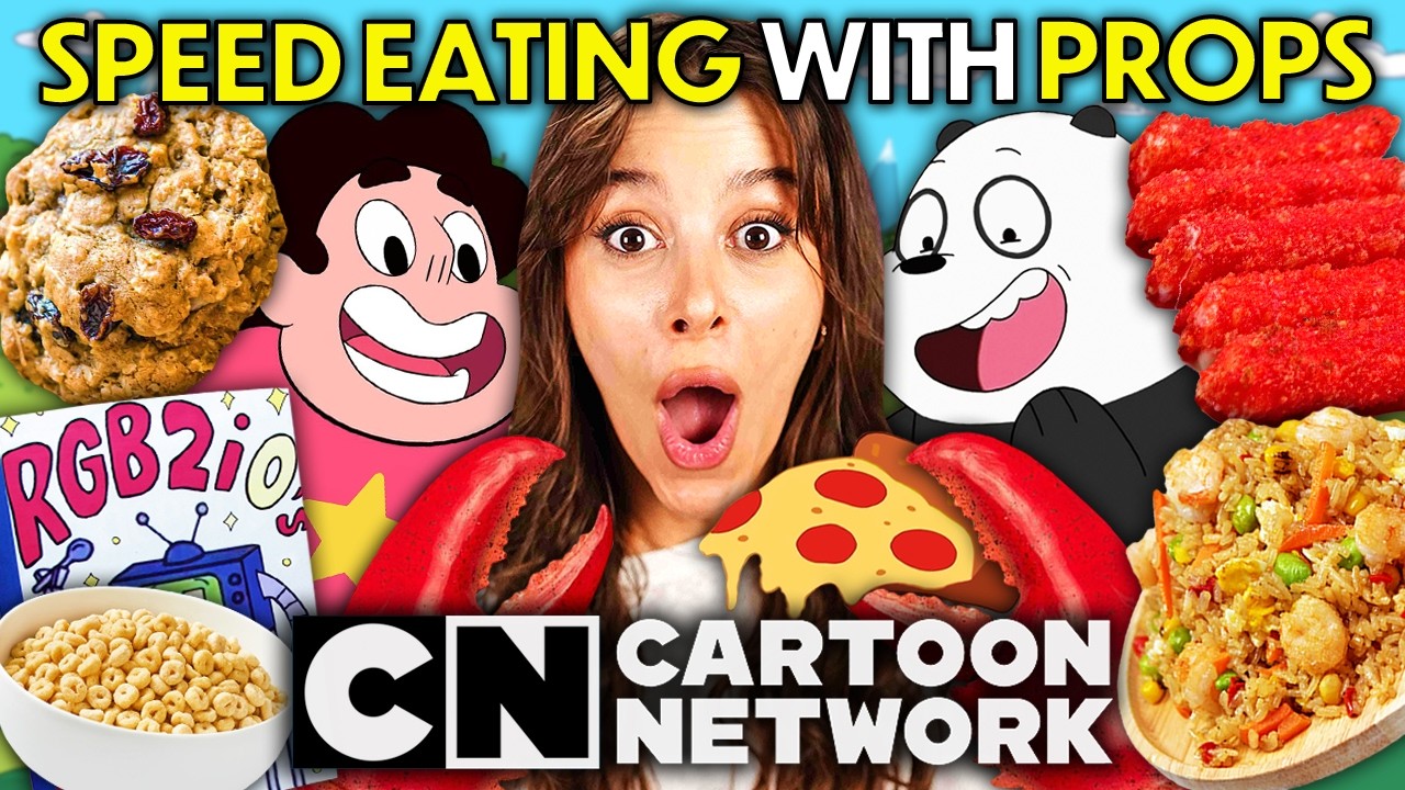 Speed Eating With Props - Cartoon Network (Steven Universe, Regular Show, Dexter's Lab)