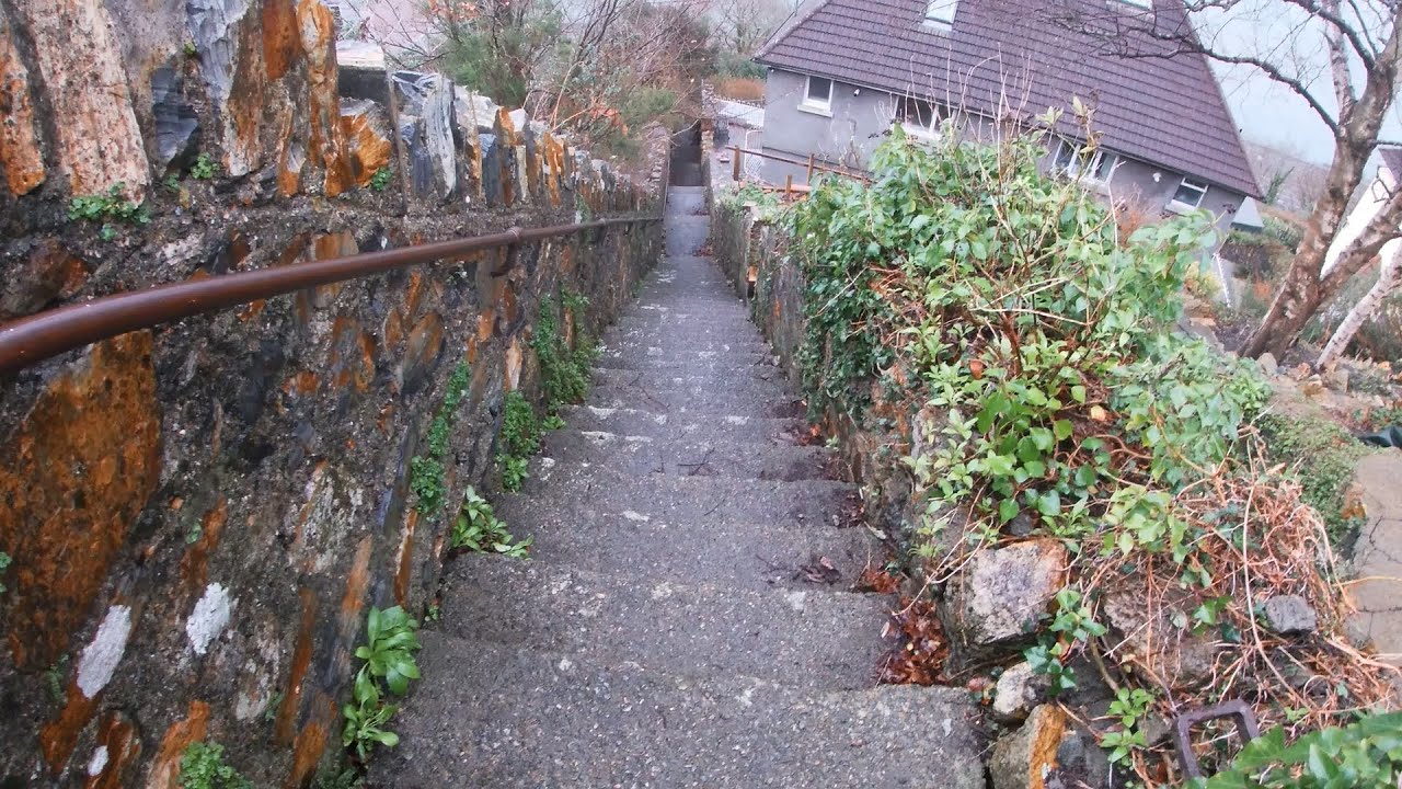Walking The 99 Steps In Goodwick, Pembrokeshire.