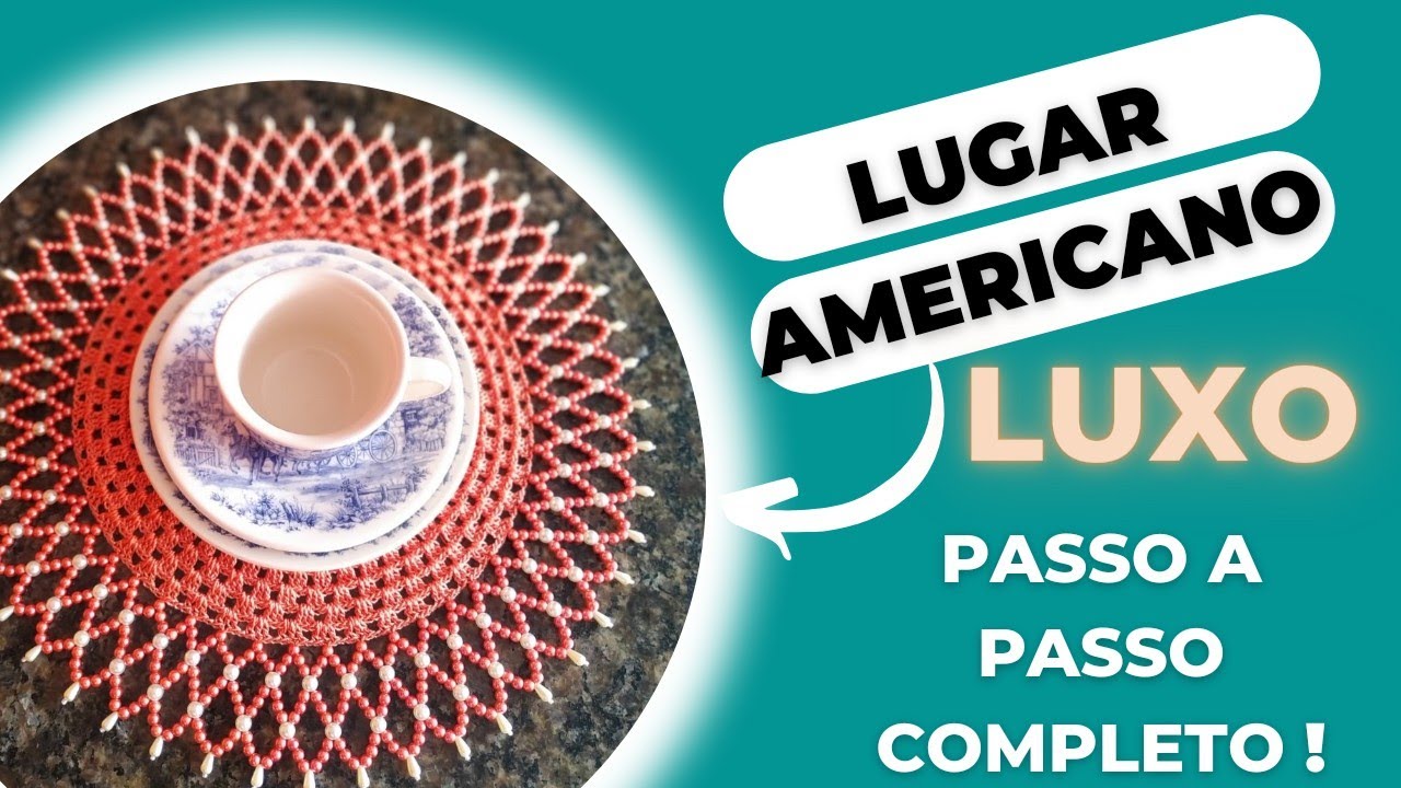 Lugar Americano Luxo com barrado em pérolas