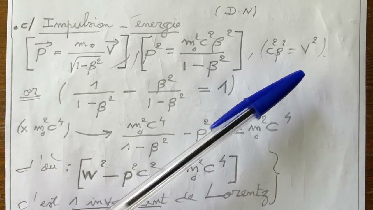 La dynamique relativiste