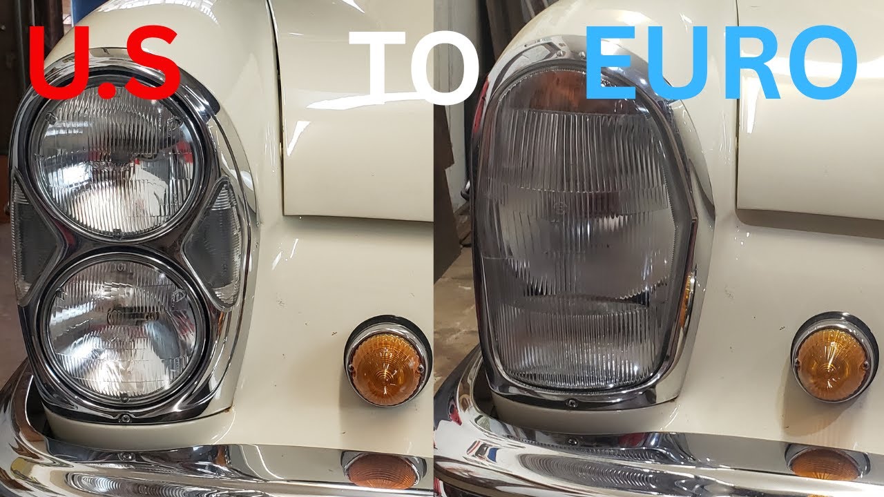 US TO EURO HEADLIGHTS. MERCEDES W108/W109