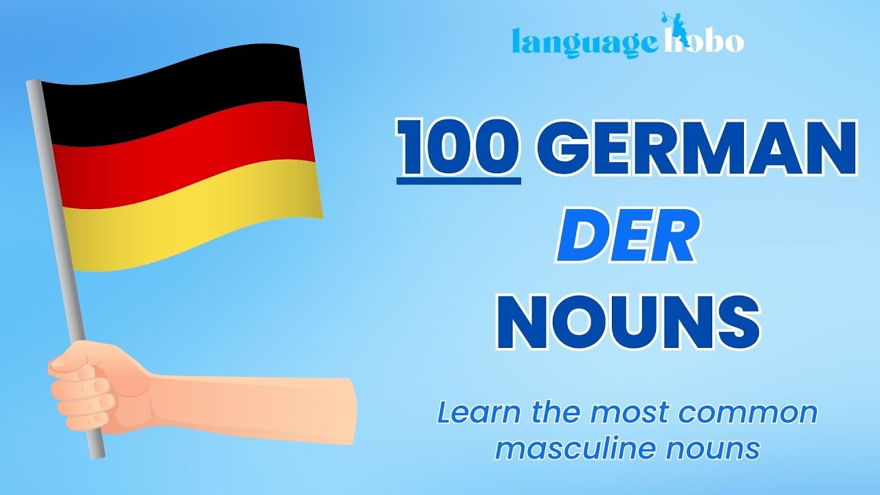 Learn German Nouns with Articles/Genders | 100 Most Common 