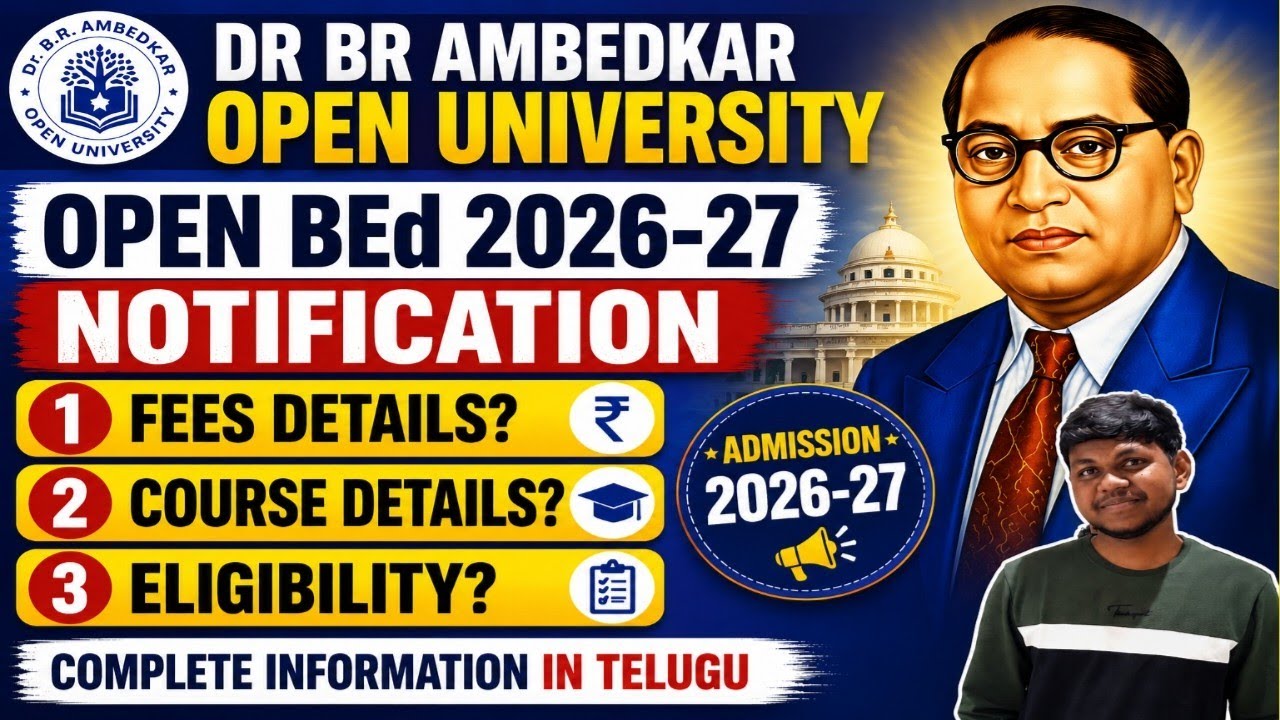 Open BEd Notification in Ambedkar Open University@StudentUpdates247 