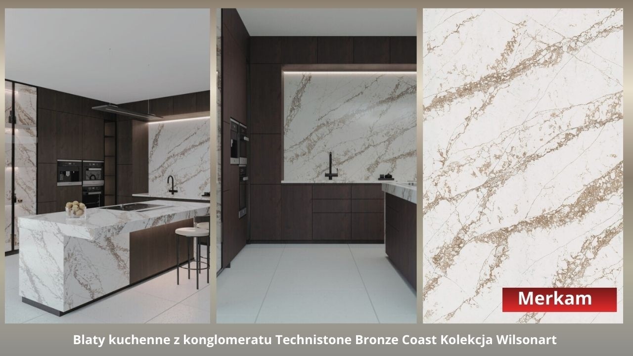 Blat Kuchenny z konglomeratu Technistone Bronze Coast – Luksusowa Kolekcja Wilsonart | MERKAM