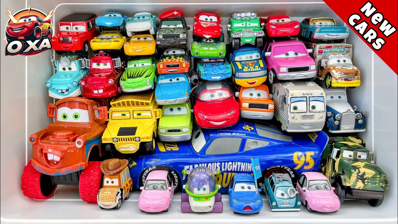Lot of Disney Pixar Cars Unboxing Review | Lightning Mcqueen Bubble RC Cars | Sliding Cars ASMR